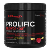 PEScience Prolific, lata de preentrenamiento, energía sostenida para el entrenamiento.