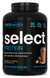 PEScience Select Proteína en frasco, polvo de trufa de chocolate para batidos sabrosos
