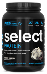 PEScience Select Protein, polvo en empaque frontal, ideal para una proteína equilibrada diaria.