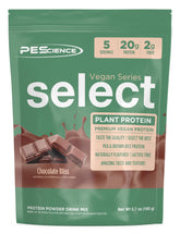 PEScience Select Vegan Protein, polvo Chocolate Bliss, batidos suaves y cremosos.
