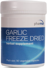 Pharmax ajo liofilizado en cápsulas para apoyo a la salud cardiovascular y respiratoria.