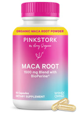 Pink Stork Maca Root Cápsulas: uso diario para equilibrio hormonal y energía