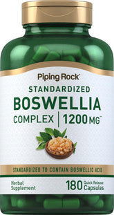 Piping Rock Boswellia: cápsulas de extracto para uso diario y bienestar natural.