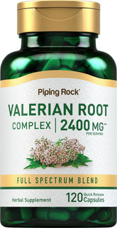 Piping Rock cápsulas valeriana en bote con liberación rápida para comodidad diaria