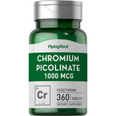 Piping Rock Picolinato de cromo 1000mcg: bote compacto para uso diario
