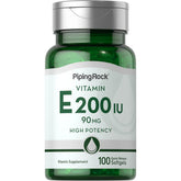 Piping Rock Vitamina E cápsulas blandas fáciles de tragar para la rutina diaria.