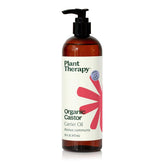 Plant Therapy Aceite de Ricino Orgánico Prensado en Frío 16oz hidratación para piel y cabello