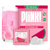 Plink! tableta de electrolitos frente a la cámara, hidratación rápida para días activos.