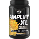 PMD Amplify XL botella derramando, ideal para recuperación posentrenamiento