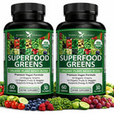 Potent Garden: dos botellas de suplementos orgánicos para energía diaria.
