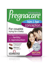 Pregnacare Concepción para él y ella en doble pack con botella para uso diario