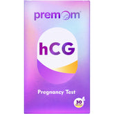 Premom prueba embarazo: paquete de 30 tiras para uso en casa y detección temprana.
