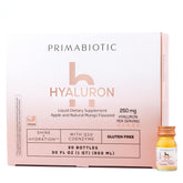 PRIMABIOTIC ácido hialurónico mango, botella lista para hidratación diaria.