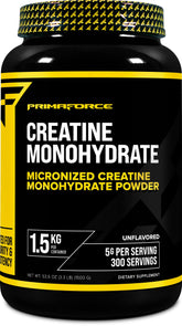 Primaforce creatina monohidratada, bote de 1,5 kg, fuente de energía para entrenos.