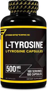 Primaforce L-Tirosina, cápsulas de 500 mg en botella, uso diario