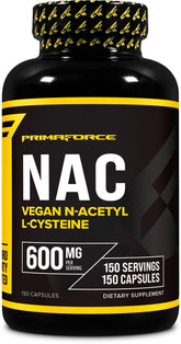 Primaforce NAC Vegan en botella cerrada, ideal para la rutina diaria.