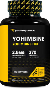Primaforce Yohimbine HCl cápsulas de 2,5 mg para dosis flexibles durante el entrenamiento