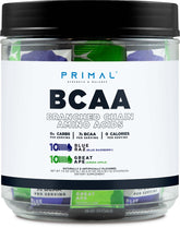 Primal BCAA variedad de sabores lista para entrenamiento.