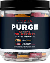 Primal Purge Xtreme stickpack piña-naranja-guayaba para energía rápida durante entrenamientos