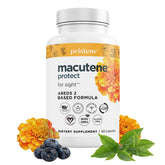 Pristene Macutene Protect en botella visible para apoyo diario de la salud ocular