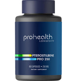 ProHealth Pterostilbeno: cápsulas de 60 para apoyo diario de energía y vitalidad.