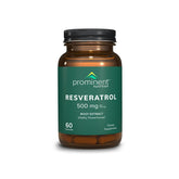 Prominent Nutrition Resveratrol: botella en primer plano para uso diario y apoyo antioxidante.