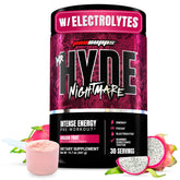 ProSupps Mr. Hyde Nightmare, envase elegante, energía para entrenamiento intenso.
