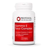 PROTOCOL FOR LIFE BALANCE Gamma E Toco Complex botella con cápsulas suaves para apoyo antioxidante