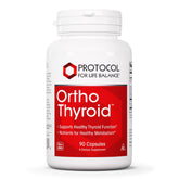 Ortho Thyroid de PROTOCOL FOR LIFE BALANCE, frasco de cápsulas para apoyo tiroideo