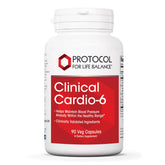 Cardio6 de PROTOCOL FOR LIFE BALANCE: botella con cápsulas para apoyo cardíaco diario.