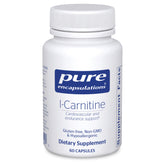 Pure Encapsulations L-Carnitina en botella, apoyo potencial a la resistencia durante el entrenamiento.