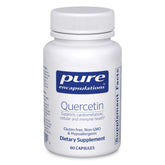 Pure Encapsulations Quercetina 500 mg, botella elegante para uso diario.