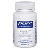 Pure Encapsulations Selenio Citrato: botella lista para uso diario.