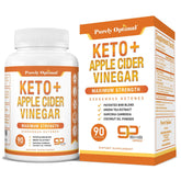 Botella de Purely Optimal Keto BHB y ACV para apoyo diario saludable.