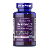 Puritan's Pride Resveratrol 250 mg, botella: defensa antioxidante para el día a día.