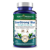 Purity Products EverStrong Blue, botella de empaque, ideal para uso diario en entrenamientos.