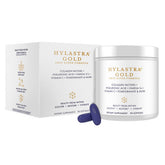 Purity Products Hylastra Gold, cápsulas blandas en frasco para hidratación de la piel.