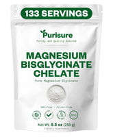 Purisure Magnesio Bisglicinato en bote de 250 g para energía diaria