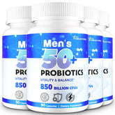 QIVERNAMY Probióticos 50+, botella equilibrio para una vida diaria más estable y saludable.