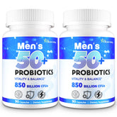 QIVERNAMY Probiotics 50+ en botella cerrada, apoyo digestivo diario.