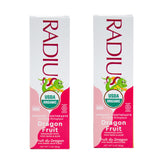 Radius pasta dientes infantiles con sabor fruta dragón para cepillado agradable.