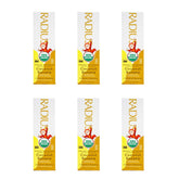 RADIUS pasta de dientes orgánica para niños, tubo visible, sabor coco-plátano, cepillado seguro.