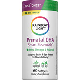 Rainbow Light Prenatal DHA: cápsulas blandas para apoyo nutricional diario.