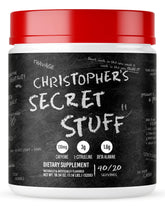 RAW Christopher's Secret Stuff polvo pre-entrenamiento con Thavage para energía sostenida