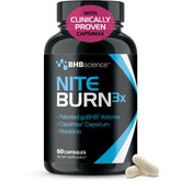 Real Ketones Night Burn: caja del producto con diseño nocturno y branding claro.