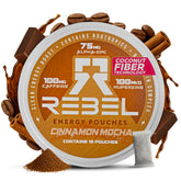 Rebel Supplements Nootrópico Caféina en bolsita Canela-Mocha para energía sostenida.