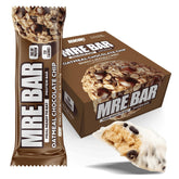 REDCON1 MRE barra de avena con chispas de chocolate, merienda proteica para desayuno rápido.