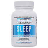 Relaxium ayuda para dormir: la botella muestra la dosificación para descansar naturalmente
