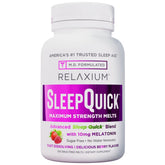 Relaxium Sleep Melts envase sabor baya para apoyo ocasional al sueño.