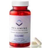 Relumins L-Glutathione Spring Glow, botella, promueve luminosidad diaria de la piel